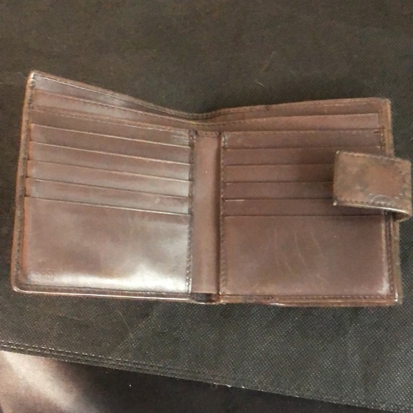 GUCCI Guccissima GG Brown Lambskin Bifold Wallet With Billfold & Coin Section - Picture 11 of 17